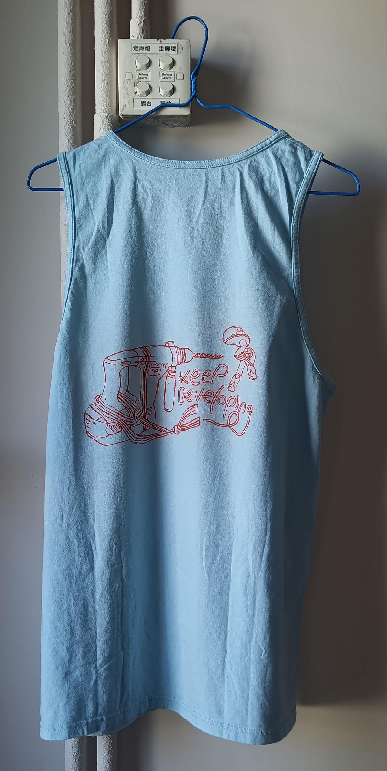 <h4><i>keep developing</i></h4>
					<h4><b>July 2022</b></h4>
					<h4>It's my first time trying screen printing. I used a water-soluble paint to draw my design onto a screen, then used screen filler to fill the negative space. Once dry, the paint can be removed and the screen is ready for printing! It was a really fun project, one I've always wanted to try but never thought it was possible at home. This was a gift for a friends' birthday, a little rough around the edges but I'm sure the next one will be even better!</h4>