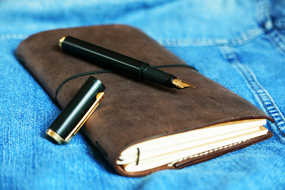 <h4><i>notebook</i></h4>
					<h4><b>December 2018</b></h4>
					<h4>I usually write in a journal when I travel, and I decided I should make one myself. The design of the travelers’ notebook allows for inserts to be swapped out, making it convenient when traveling to different countries as opposed to buying a complete notebook for every single trip. I printed lines, dots and calendar pages onto paper and bound them into notebooks from scratch. I also made a bunch in bulk to gift to my friends for Christmas that year!</h4>
